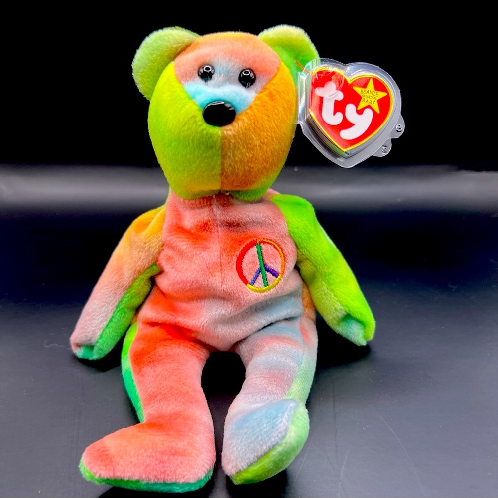Ty beanie baby Peace Bear with Error